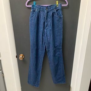 Vintage Chic Multicolor Pinstripe Jeans Size 25
